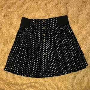AE Black Polka Dot Skirt
